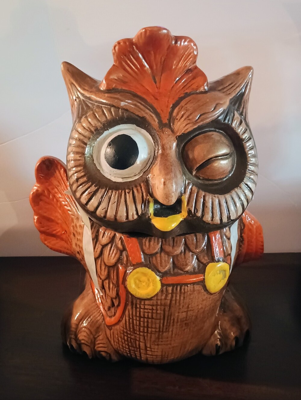 Vintage Kitsch Owl Cookie Jar - Picture 2 of 8